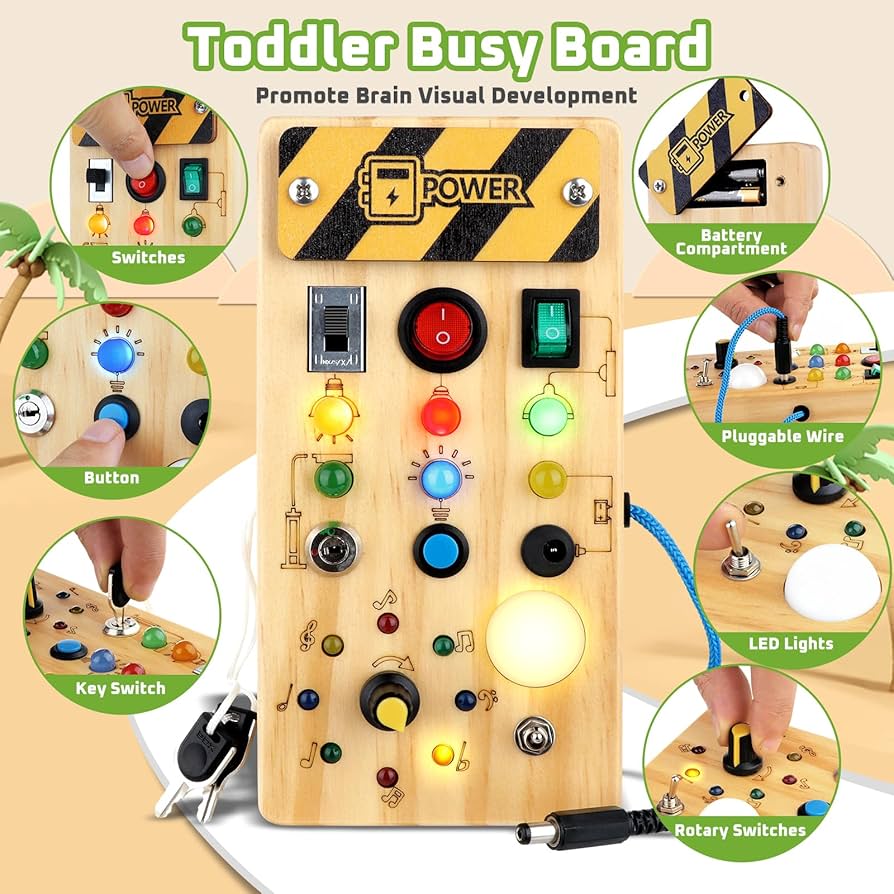 Amazon.com: Toddler Toys Busy Board with Led Light